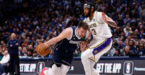 Doncic, Davis swapped - Luka Doncic #77 of the Dallas Mavericks handles the ball against Anthony Davis #3 of the Los Angeles Lakers in the first half of the game at American Airlines Center on February 26, 2023 in Dallas, Texas. The Dallas Mavericks welcomed Anthony Davis to the franchise on February 2, 2025, following the blockbuster deal that will see Luka Doncic move to the Los Angeles Lakers in one of the most jaw-dropping trades in NBA history. (Photo by Ron Jenkins / GETTY IMAGES NORTH AMERICA / AFP)